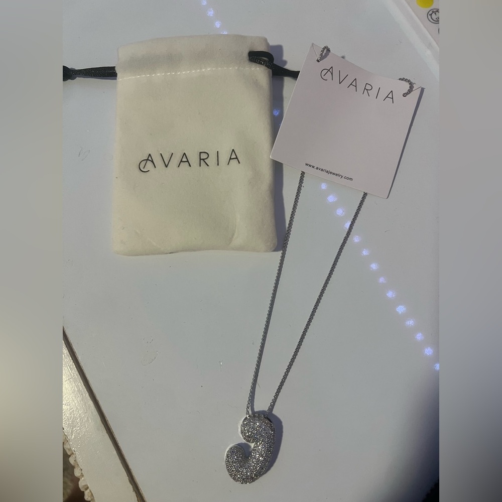 Brand new Avaria bubble letter necklace- J